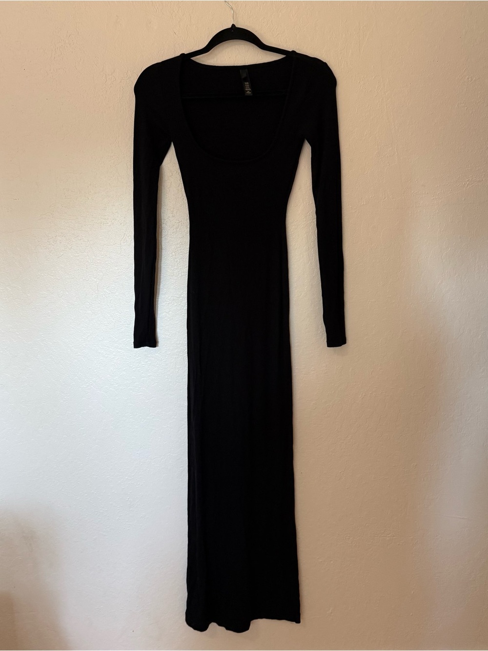 SKIMS Soft Lounge Long Sleeve Maxi Dress in Onyx size XS - Picture 3 of 8